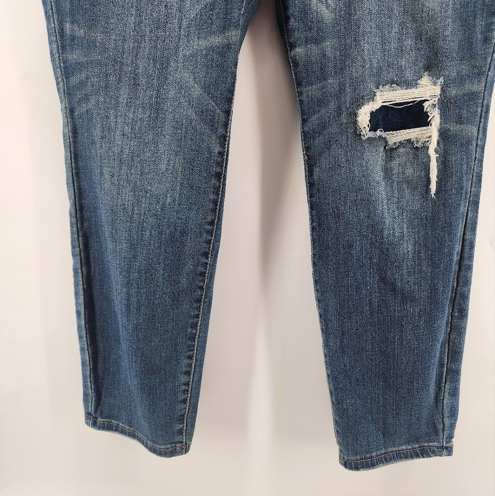Judy Blue High Rise Boyfriend Fit Distressed Blue Jeans‎ Size 14W - Picture 4 of 11